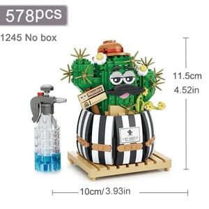 NEW 578 Piece Mr. Cactus Lego Style Blocks